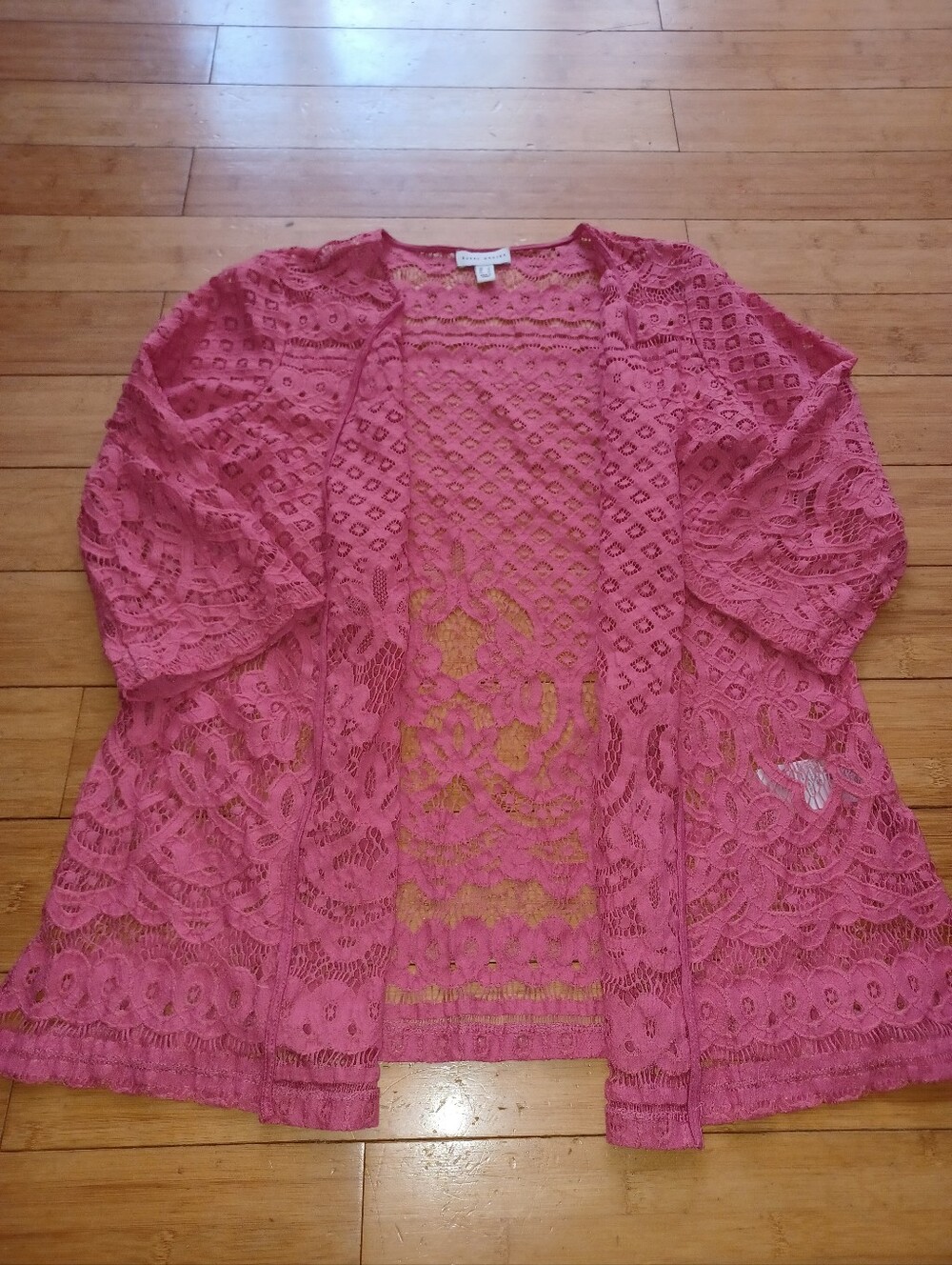 Susan GraverCrochet  Open-Front Sweater Cardigan